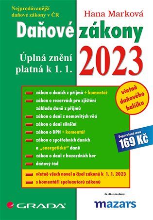 Kniha Daňové zákony 2023 od Hana Marková