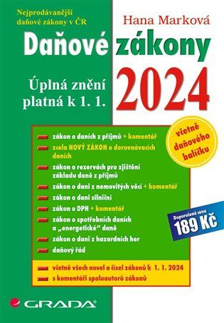 Kniha Daňové zákony 2024 od Hana Marková